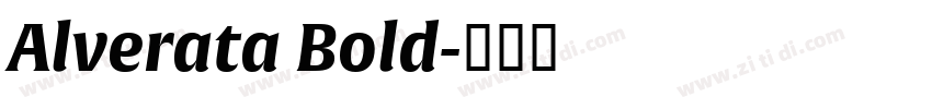 Alverata Bold字体转换 Alverata Bold字体转换